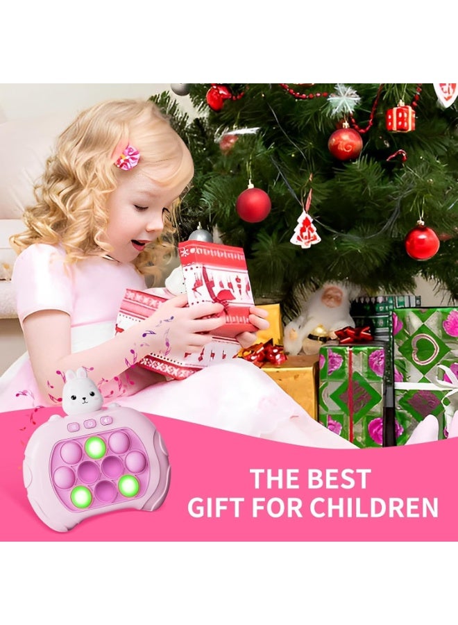 سبيد ألعاب البوب تململ للأطفال ، لعبة فقاعة سريعة الدفع المحمولة ، لعبة ألغاز فقاعة بوب ، 4 أوضاع ، آلة لعبة الألغاز المحمولة الأكثر تحديا للأطفال هدية عيد ميلاد فتاة فتاة (أرنب) - Image 2