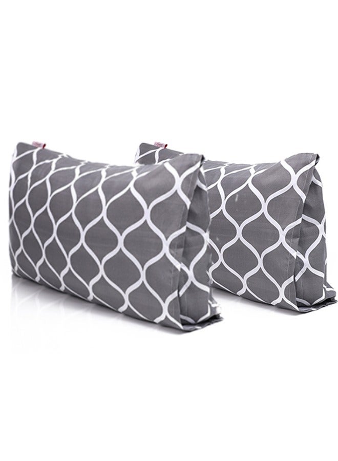 سنوز طقم ملاية سرير باستيك 3قطع، 160*200سم + 2 كيس مخدة إضافي، تصميم جراي ويفز - Image 2