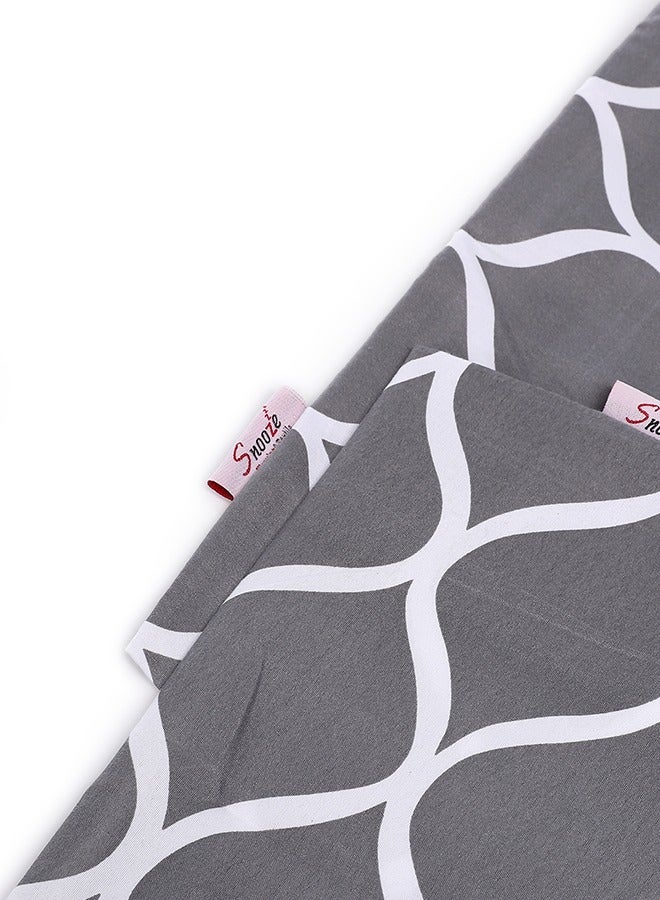 سنوز طقم ملاية سرير باستيك 3قطع، 160*200سم + 2 كيس مخدة إضافي، تصميم جراي ويفز - Image 4