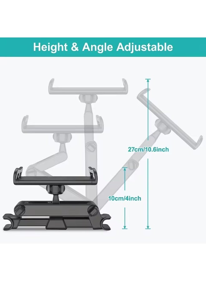هوديوس حامل هاتف محمول على وسادة خلفية للسيارة تلسكوبي، حامل مقعد خلفي للسيارة، حامل تابلت سريع التركيب، حامل تلسكوبي، حامل دوار للهاتف اللوحي في مقعد السيارة الخلفي، مناسب لجهاز iPad Air Mini والأجهزة مقاس 4.7-12.9 بوصة - Image 4