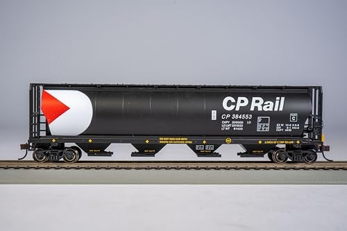Bachmann Trains - Canadian 4-Bay Cylindrical Grain Hopper with Flashing END of Train Device - CP Rail #384553 - HO Scale - Image 2