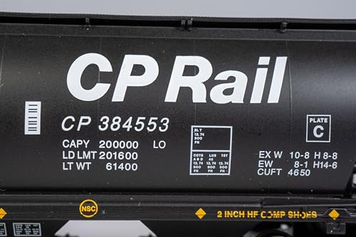 Bachmann Trains - Canadian 4-Bay Cylindrical Grain Hopper with Flashing END of Train Device - CP Rail #384553 - HO Scale - Image 3