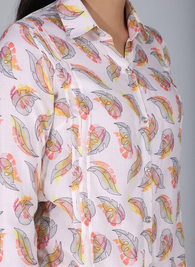 FIMS قميص بأكمام ثلاثة أرباع مطبوعة مع بنطال - Image 2