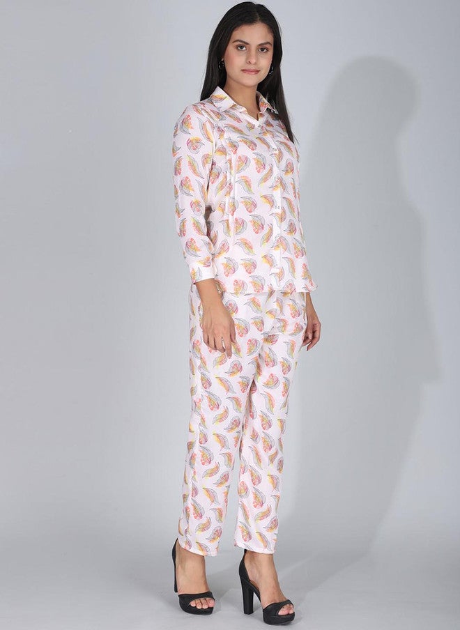 FIMS قميص بأكمام ثلاثة أرباع مطبوعة مع بنطال - Image 3