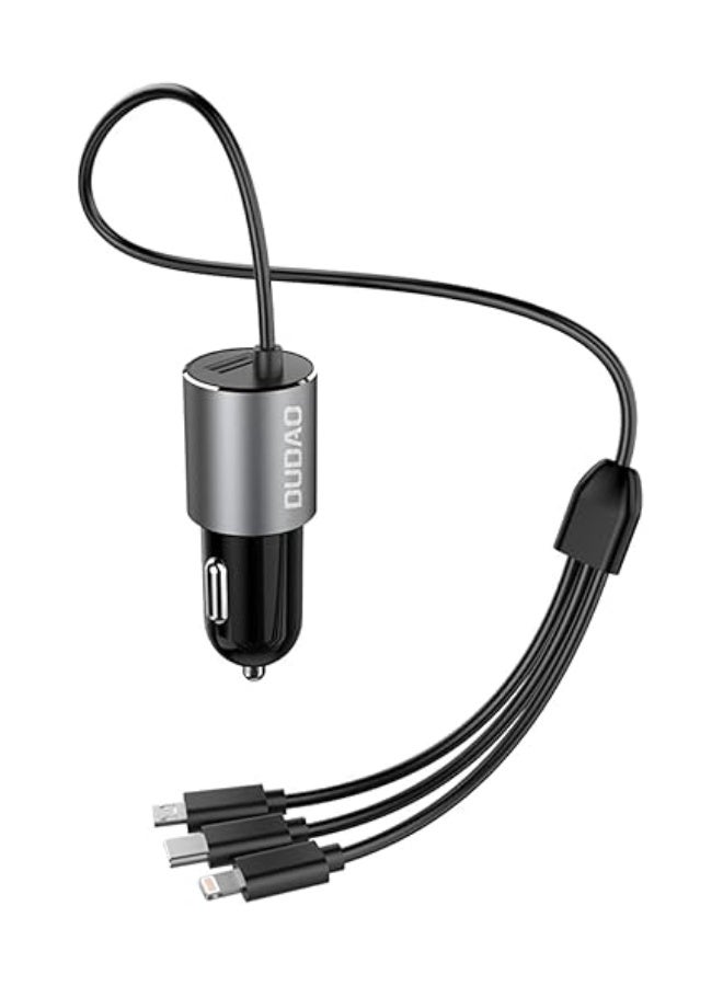 دوداو شاحن سيارة دوداو 3 في 1 R5ProN – منفذ USB مزدوج + منفذ Type-C، أقصى خرج 3.4 أمبير - Image 1