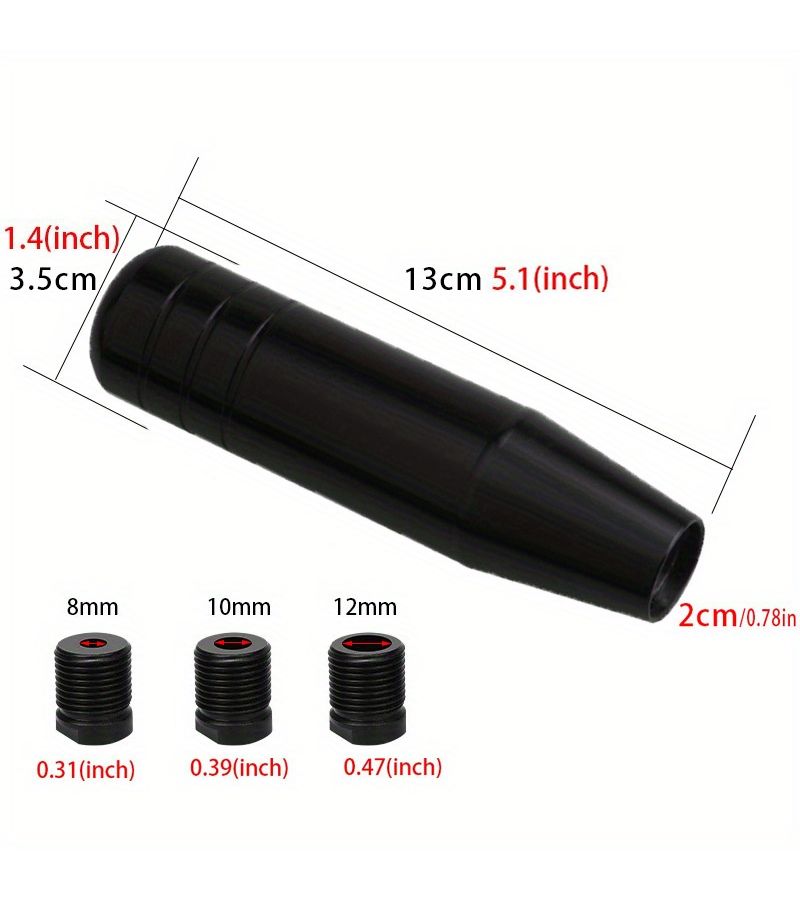 4 × 5.12 بوصة مقابض تبديل السرعات الألمنيوم الذهبية الممتدة للسيارة بتصميم JDM ذراع ناقل الحركة اليدوي مكونات السيارات النابضة بالحياة - Image 2
