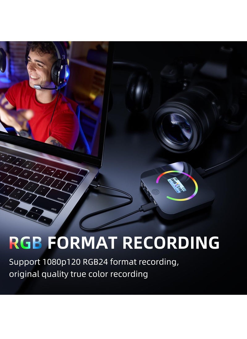 Generic - 4K60 Game Video Capture Card, USB 3.2 Flagship Level 1080P 240 FPS & HDR VRR Passthrough, Near-Zero Latency, Plug & Play, Record & Perfect Match with Switch/PS5/Xbox/OBS/DSLR/PC - Image 1