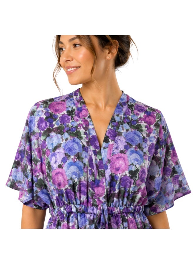 Zecotex Women's Short Chiffon Floral Print Dress - Image 4