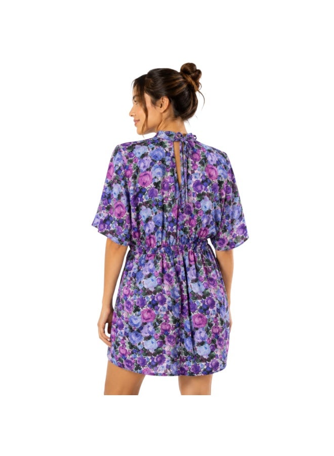 Zecotex Women's Short Chiffon Floral Print Dress - Image 3