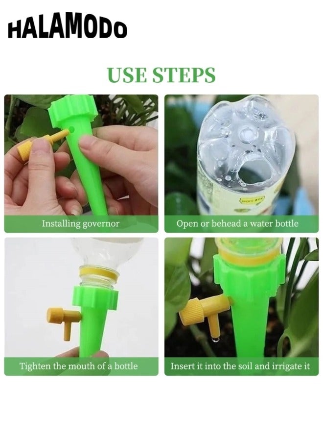 HALAMODO 12PCS Adjustable Irrigation Drippers Sprinklers Drip Irrigation Emitters Micro Drip Irrigation Sprinklers for Garden & Patio & Lawn & Flower Bed Watering System  - Image 5