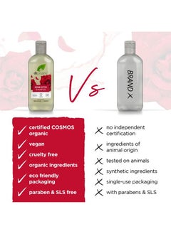 dr.organic Rose Otto Shampoo, Restoring, Mens, Womens, Natural, Vegan, Cruelty-Free, Paraben & SLS-Free, Recyclable & Recycled Ocean Bound Plastic, Certified Organic, 265ml, Packaging may vary  - Image 3