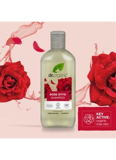 dr.organic Rose Otto Shampoo, Restoring, Mens, Womens, Natural, Vegan, Cruelty-Free, Paraben & SLS-Free, Recyclable & Recycled Ocean Bound Plastic, Certified Organic, 265ml, Packaging may vary  - Image 5