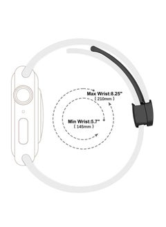 ten.tech TenTech Silicone Magnetic Sports Band for Apple Watch Ultra/Ultra 2, Size 49mm 45mm 44mm 42, Soft Band for iWatch Series 9/8/7/6/5/4/3/2/1/SE - white  - Image 4