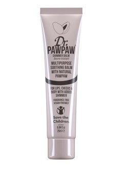 Dr.PAWPAW Shimmer Balm Multipurpose Soothing Balm with Natural Pawpaw for Lips Cheeks and Body Added Shimmer Fragrance Free 25ml 