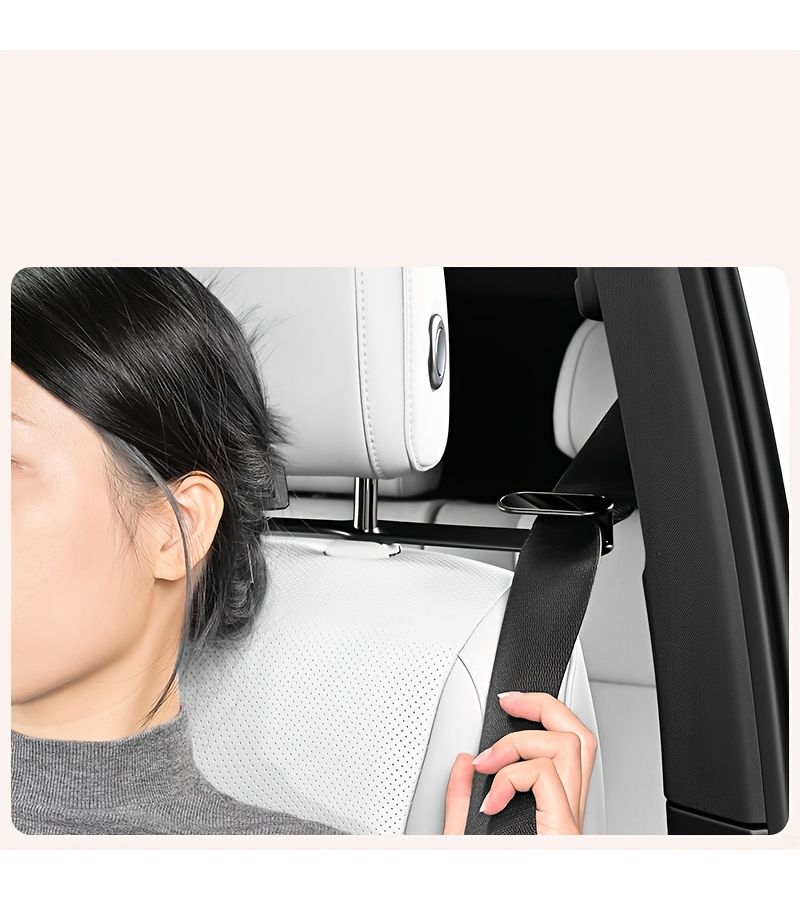 2Pcs Car Belt Guides Black High End New Product Practical Easy Retract Travel Safe - Image 4
