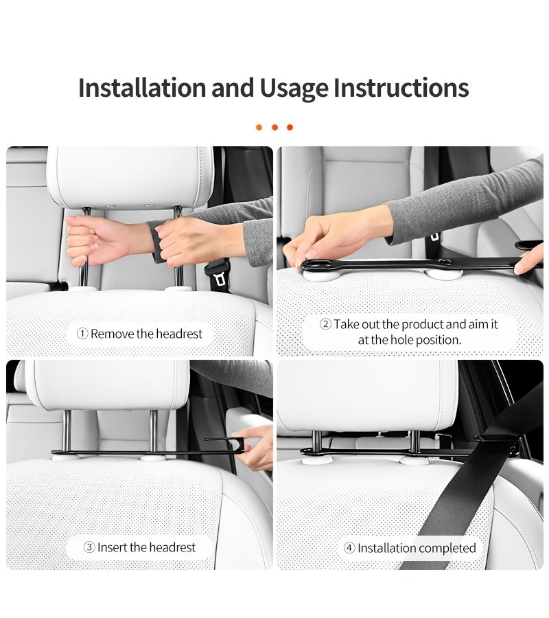 2Pcs Car Belt Guides Black High End New Product Practical Easy Retract Travel Safe - Image 5