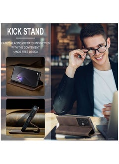 CaseMe CaseMe OPPO Reno 8 Pro 5G Case Wallet, for OPPO Reno 8 Pro 5G Wallet Case Book Folding Flip Folio Case with Magnetic Kickstand Card Slots Protective Cover - Coffee  - Image 2