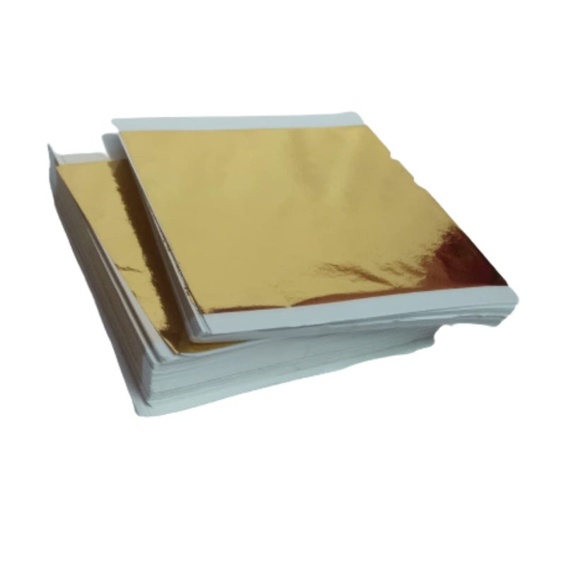 SUMERA WARQ Gold Leaf foil Sheets Imitation Decoration desining Art and caraft Design (50) - Image 2