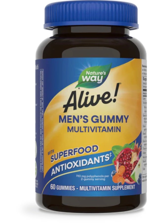 Alive Natures Way Alive Mens Gummy 60 s - Image 1