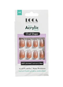 Acrylic Nails Oval Shape Ombre A6
