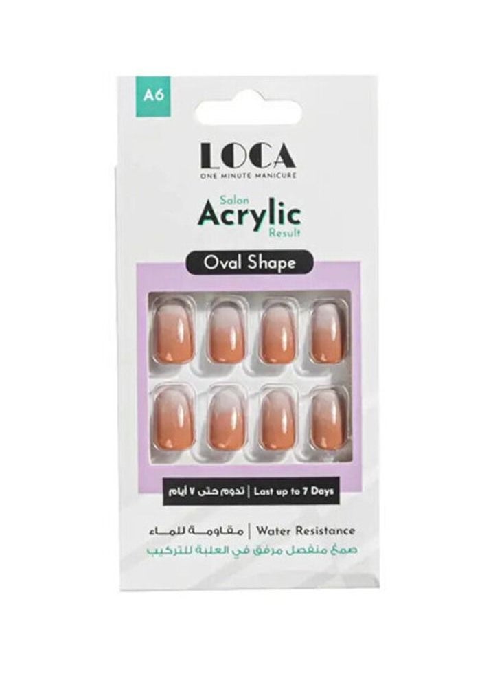 loca - Acrylic Nails Oval Shape Ombre A6 - Image 1
