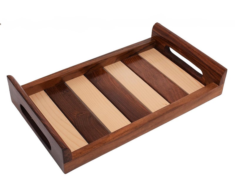 Hashcart Rosewood Tray for Coffee Table in Sheesham Wood, Brown - Image 2