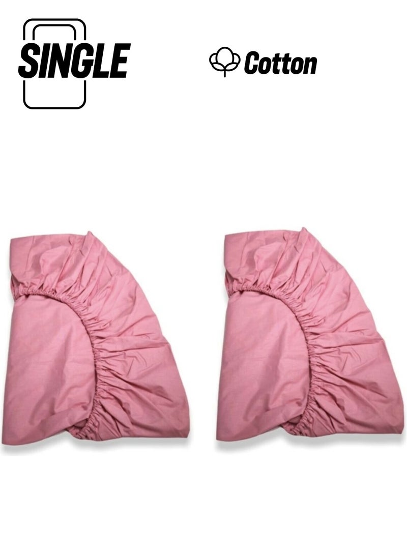 Baby Special Cotton Baby and Kids Elastic Sheet Pink 100X160 (2 Pieces)