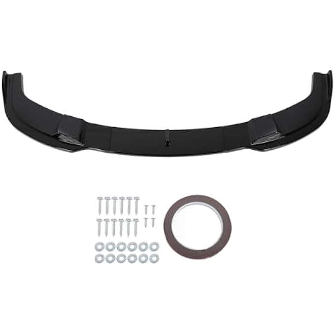 Asixxsix Front Bumper Lip, Car Universal Adjustable Spoiler Splitter Diffuser Protector, for 5 Series E60 E61 M Sport 2005-2010, Lip Protector Adjustable Body Kits Lip Splitter (Bright - Image 1