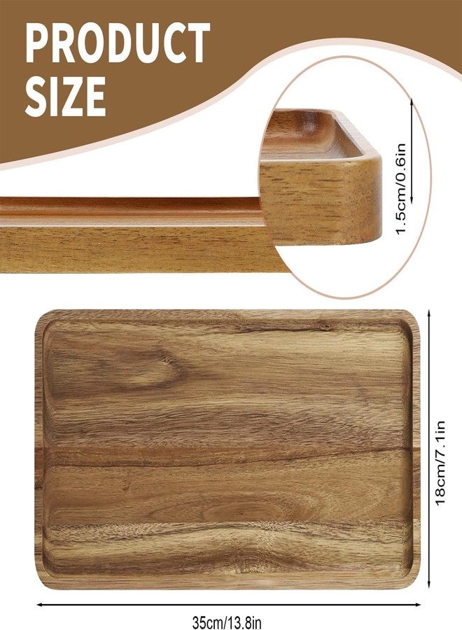 Linwnil Solid Wood Serving Platters and Trays of Natural Acacia Wood Log Charcuterie Boards,Cheese Board (35 * 18 Rectangle) - Image 4
