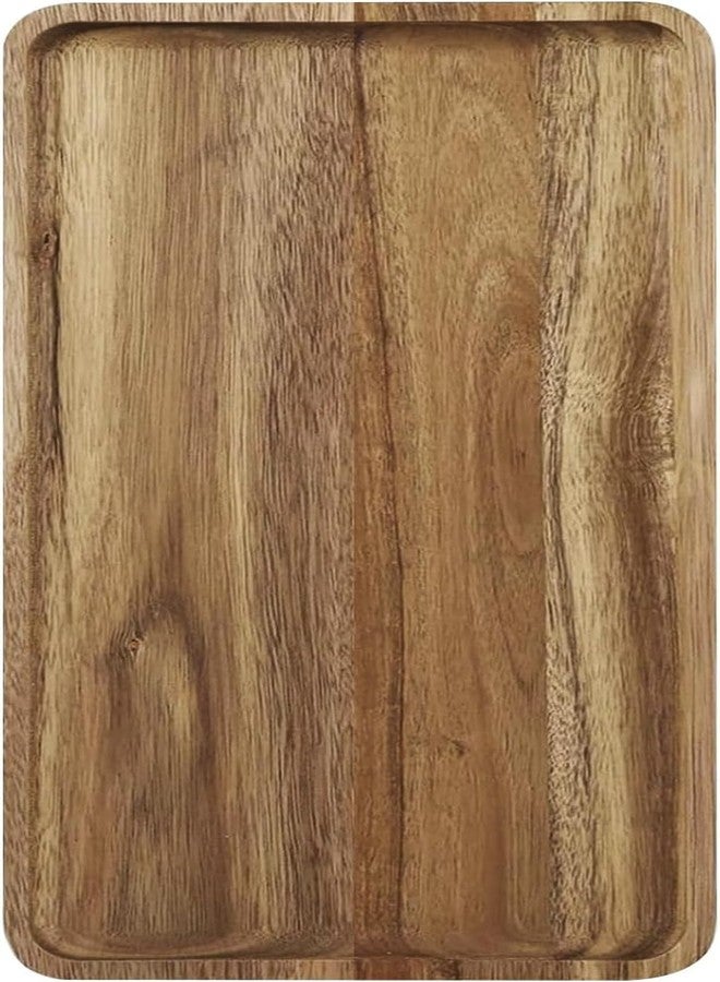 Linwnil Solid Wood Serving Platters and Trays of Natural Acacia Wood Log Charcuterie Boards,Cheese Board (35 * 18 Rectangle) - Image 1
