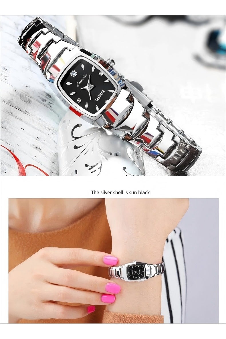 كومودير ساعة اليد التناظرية الفولاذ المقاوم للصدأ للنساء - Image 2