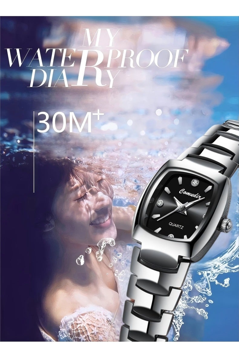 كومودير ساعة اليد التناظرية الفولاذ المقاوم للصدأ للنساء - Image 3