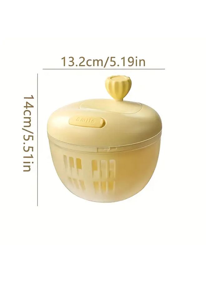 Yellow Heavy Duty Manual Fruit And Vegetable Spinner Saladwasher With Non Slip Base - Image 3