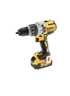 DEWALT 18V Cordless Premium Hammer Drill Driver, 13mm, 2 x 5 Ah XR Li-Ion, 3 Speed, Brushless Motor, Metal, Wood, Masonry 