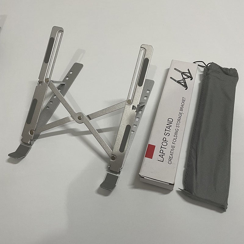 Folding Laptop Stand Carbon Steel Portable Notebook Riser with/without Fan - Image 1