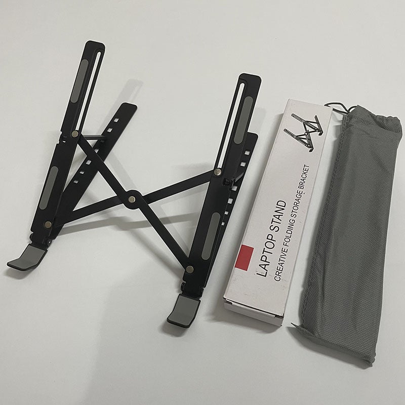 Folding Laptop Stand Carbon Steel Portable Notebook Riser with/without Fan - Image 2