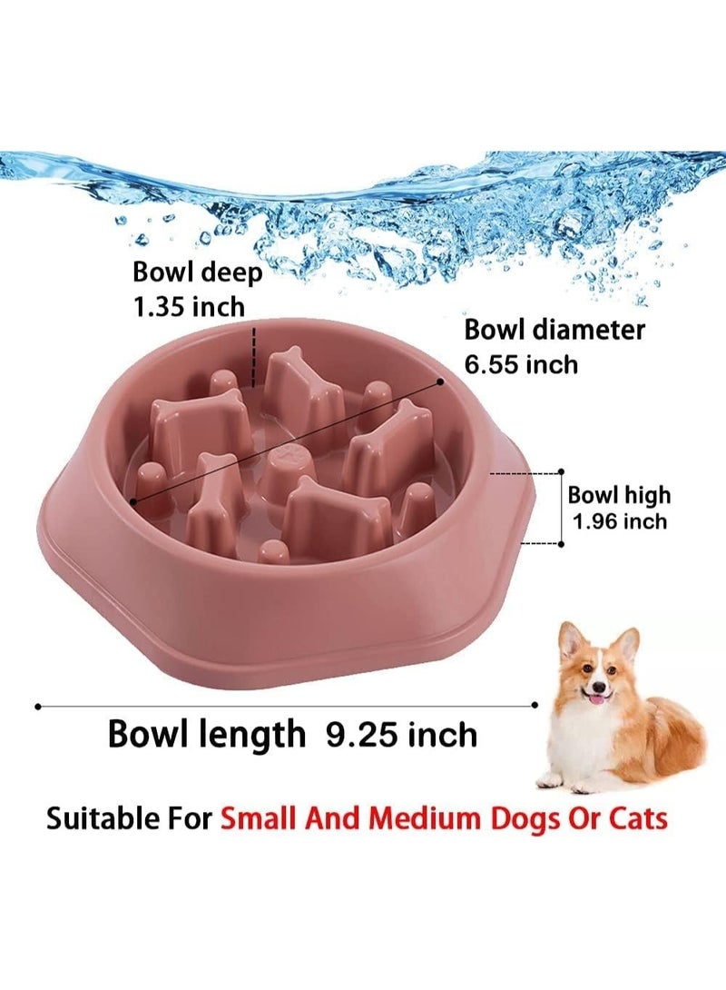 وعاء طعام بطيء للكلاب الصغيرة، وعاء تغذية بطيء للحيوانات الأليفة، وعاء ألغاز غير انزلاقي، مضاد للشفط، تصميم صحي، متين ومتين، يمكن استخدامه للكلاب والقطط الصغيرة والمتوسطة الحجم. - Image 2