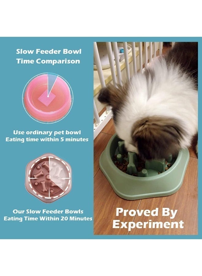 وعاء طعام بطيء للكلاب الصغيرة، وعاء تغذية بطيء للحيوانات الأليفة، وعاء ألغاز غير انزلاقي، مضاد للشفط، تصميم صحي، متين ومتين، يمكن استخدامه للكلاب والقطط الصغيرة والمتوسطة الحجم. - Image 3