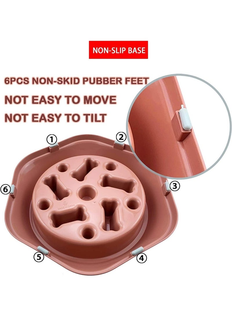 وعاء طعام بطيء للكلاب الصغيرة، وعاء تغذية بطيء للحيوانات الأليفة، وعاء ألغاز غير انزلاقي، مضاد للشفط، تصميم صحي، متين ومتين، يمكن استخدامه للكلاب والقطط الصغيرة والمتوسطة الحجم. - Image 5