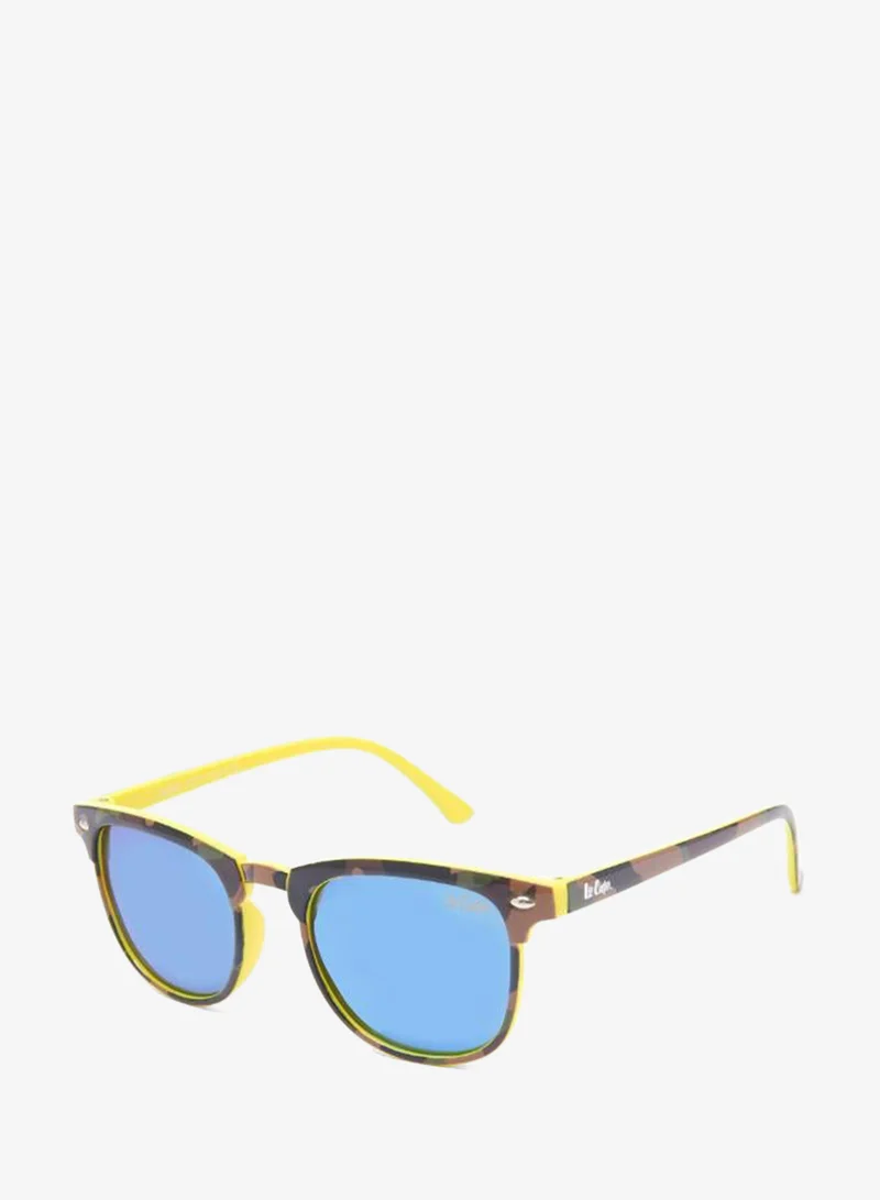 Lee Cooper Polarized Sunglasses Yellow Frame Blue Mirror Mirror Lens 50mm  - LCK105C01
