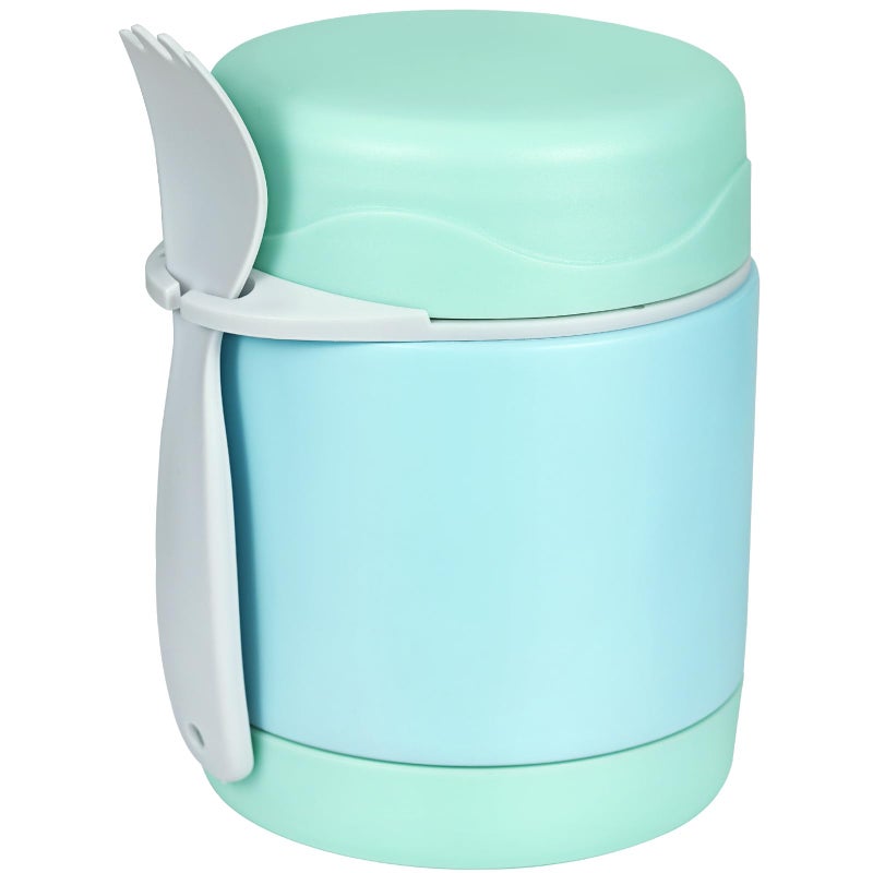 Soup Thermo for Kids 10oz Insulated Food Jar with Spoon Leak Proof Stainless Steel Wide Mouth Lunch Thermo Jar for School MintGreen