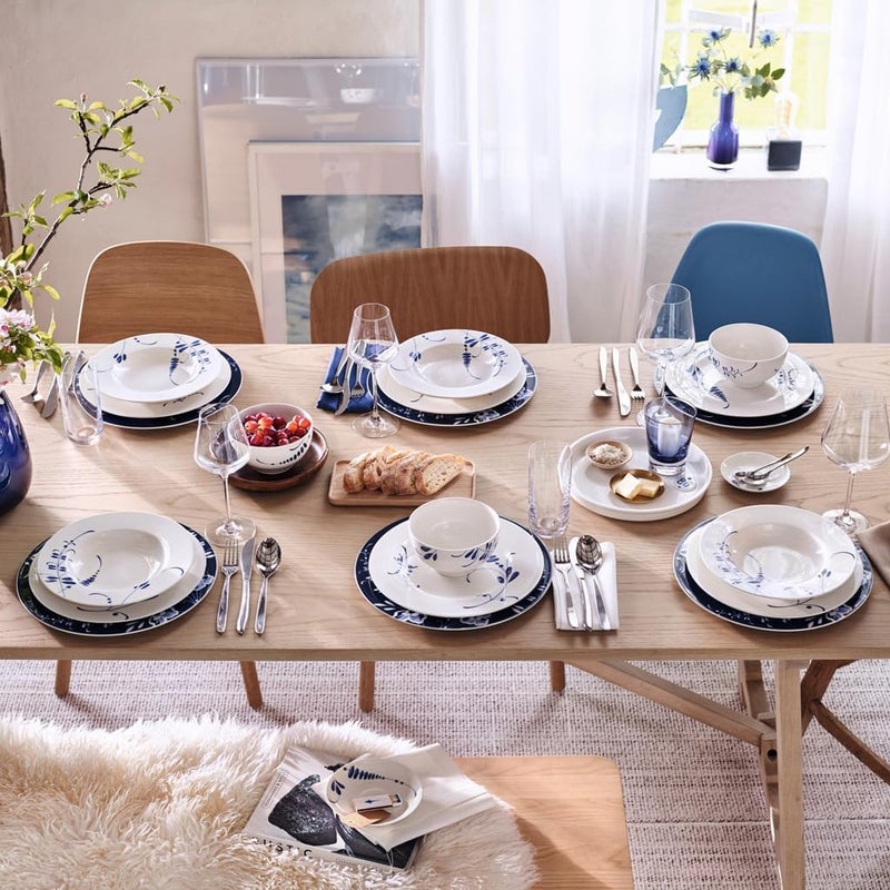 Villeroy & Boch Villeroy  Boch Old Luxembourg Brindille Rim Soup 95 in Premium Porcelain WhiteBlue  - Image 4