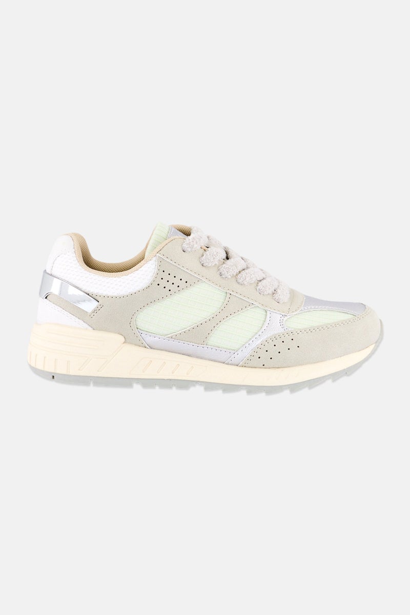 XOXO Women Brand Logo Lace Up Casual Sneakers, Multicolor - Image 4