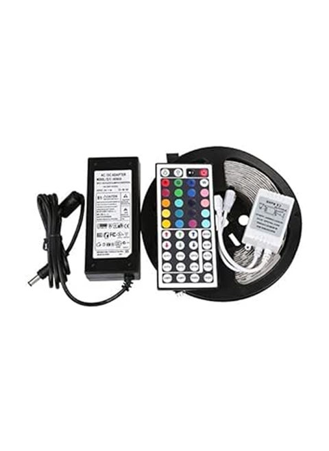 شريط إضاءة LED مكون من 7 ألوان مع جهاز تحكم عن بعد
