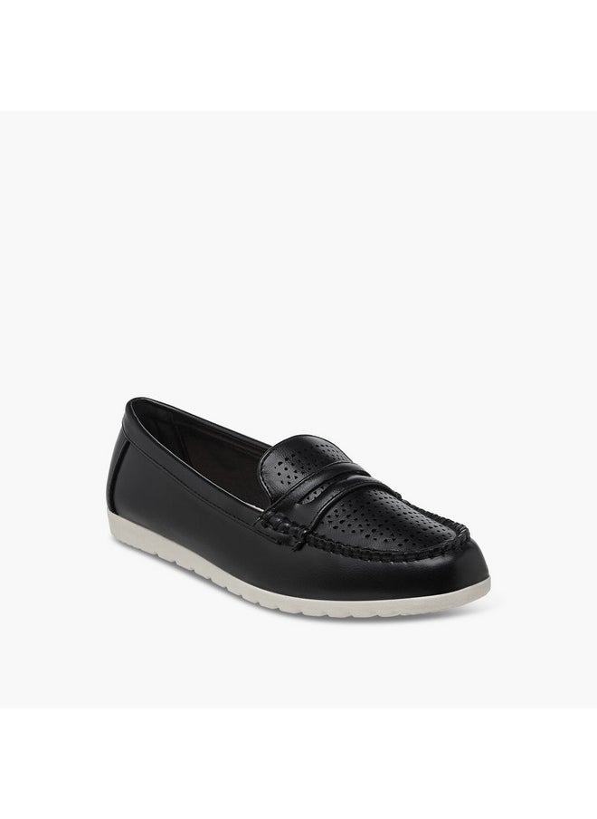 Le Confort Women's Perforation Detail Slip-On Loafers  - Image 2