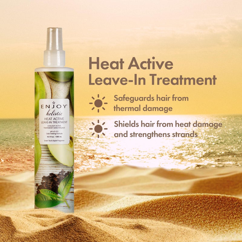 Enjoy Holistic Heat Active Leave In Treatment, Thermal Damage Protection, Curly & Wavy Hair - 10.1 Fl Oz - Image 2