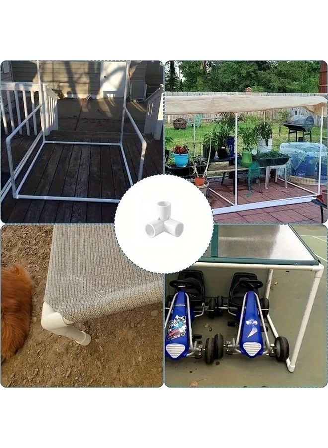 10pcs PVC Pipe Connectors 40mm Inner Diameter 3 Way Tees For Leak Proof Plumbing - Image 2