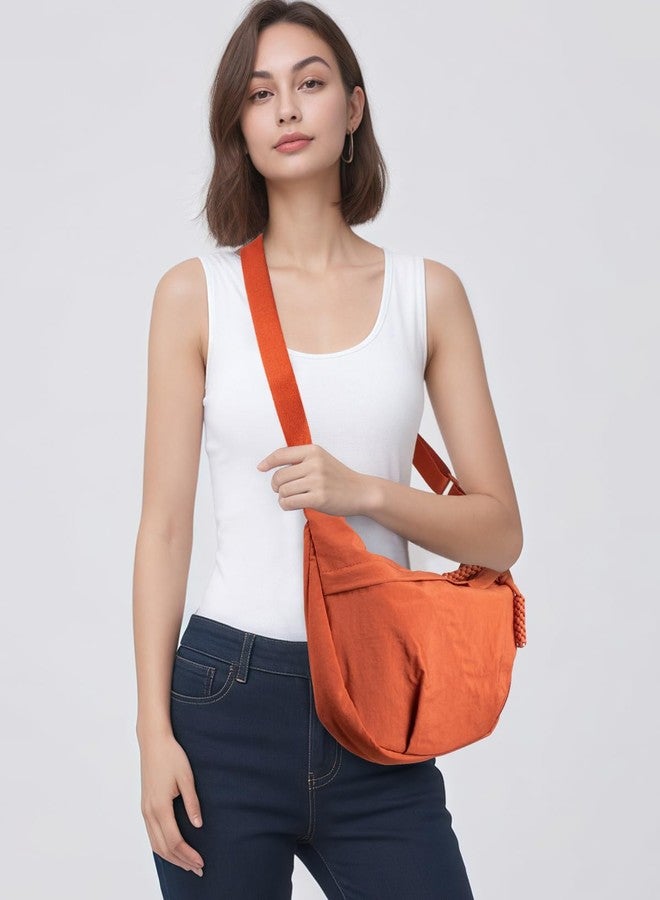 KOTORA Crossbody Bag For Women & Young Girls Stylish Casual Pretty Lightweight Gifts For 70s 80s 90s 00s Y2k Daughter Girlfrend Adjustable Strap More Ways Wear (Orange) - Image 3