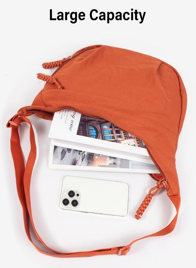 KOTORA Crossbody Bag For Women & Young Girls Stylish Casual Pretty Lightweight Gifts For 70s 80s 90s 00s Y2k Daughter Girlfrend Adjustable Strap More Ways Wear (Orange) - Image 4