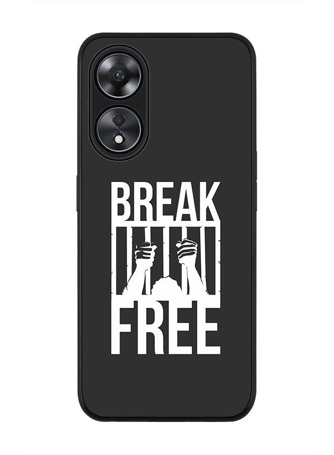 Stylizedd Rugged Black edge case for Oppo A78 5G / Oppo A58 5G Slim fit Soft Case Flexible Rubber Edges Anti Drop TPU Gel Thin Cover -  Break Free - Image 1